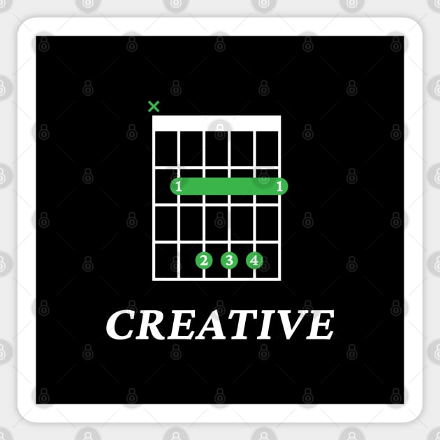 B Creative B Guitar Chord Tab Dark Theme Sticker by nightsworthy